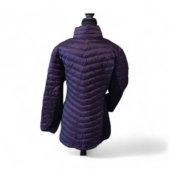 New 32 Degrees Heat Womens Lightweight DK Blackberry Mixed Media Jacket Size XXL - Picture 6 of 13